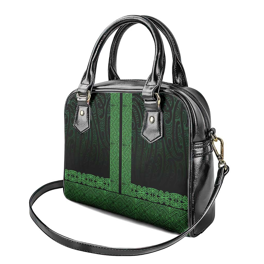 New Zealand Maori Kowhaiwhai Shoulder Handbag Kakariki Maui and Mangopare