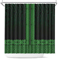 New Zealand Maori Kowhaiwhai Shower Curtain Kakariki Maui and Mangopare