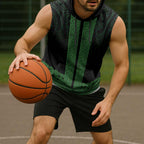 New Zealand Maori Kowhaiwhai Sleeveless Hoodie Kakariki Maui and Mangopare - Aussie Hoodie