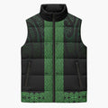 New Zealand Maori Kowhaiwhai Sleeveless Puffer Jacket Kakariki Maui and Mangopare - Aussie Hoodie