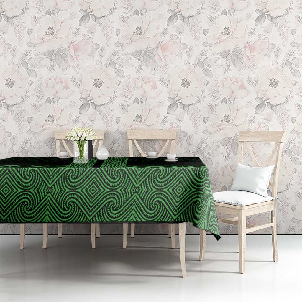 New Zealand Maori Kowhaiwhai Tablecloth Kakariki Maui and Mangopare