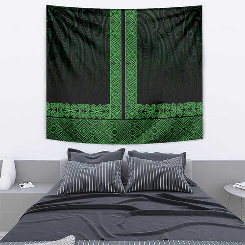 New Zealand Maori Kowhaiwhai Tapestry Kakariki Maui and Mangopare