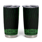 New Zealand Maori Kowhaiwhai Tumbler Cup Kakariki Maui and Mangopare