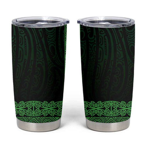 New Zealand Maori Kowhaiwhai Tumbler Cup Kakariki Maui and Mangopare