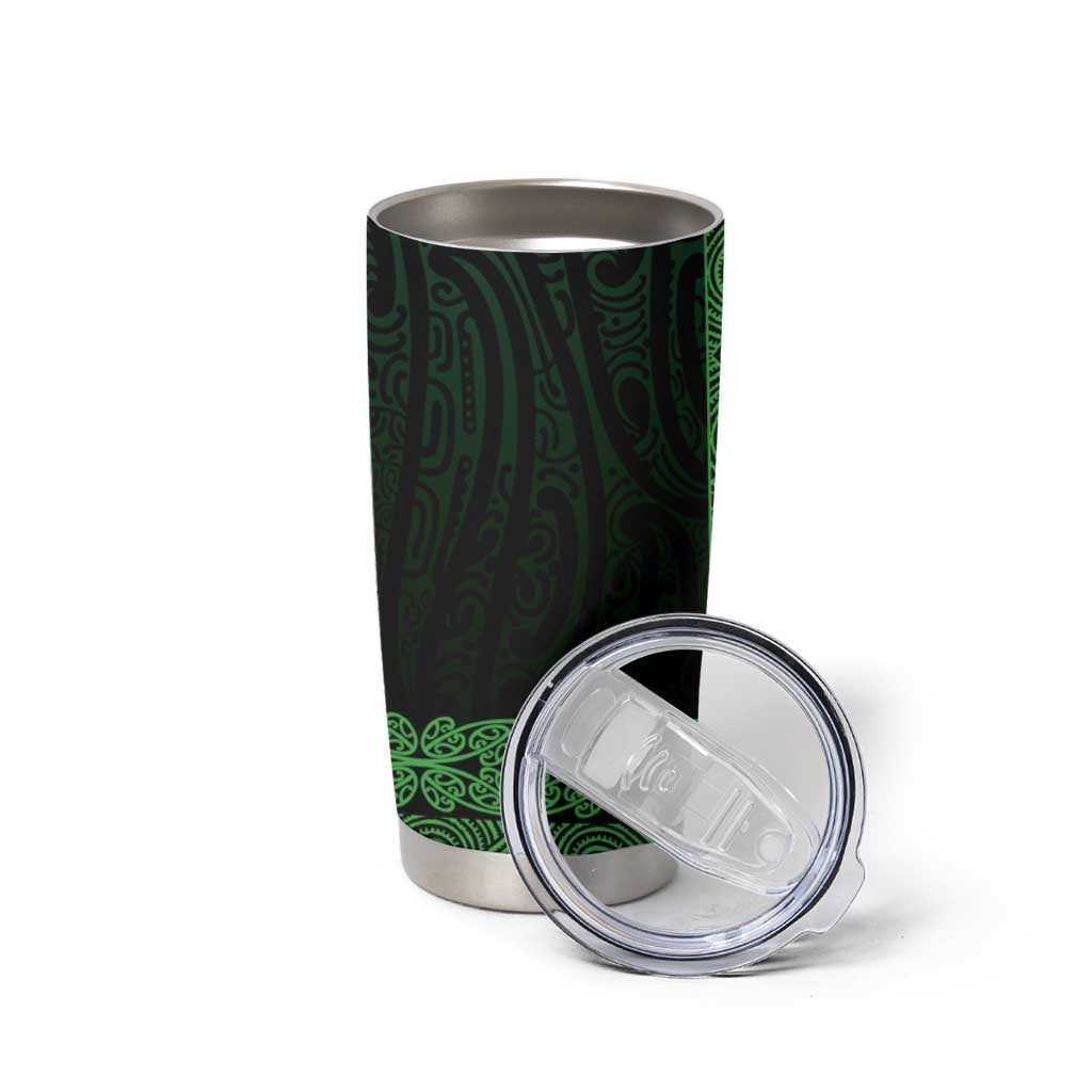 New Zealand Maori Kowhaiwhai Tumbler Cup Kakariki Maui and Mangopare
