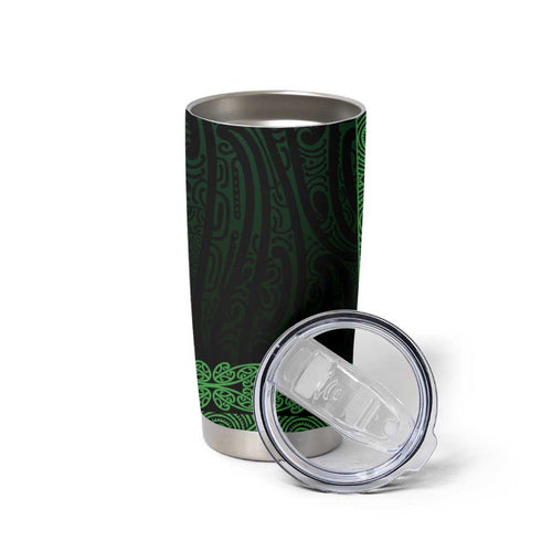 New Zealand Maori Kowhaiwhai Tumbler Cup Kakariki Maui and Mangopare