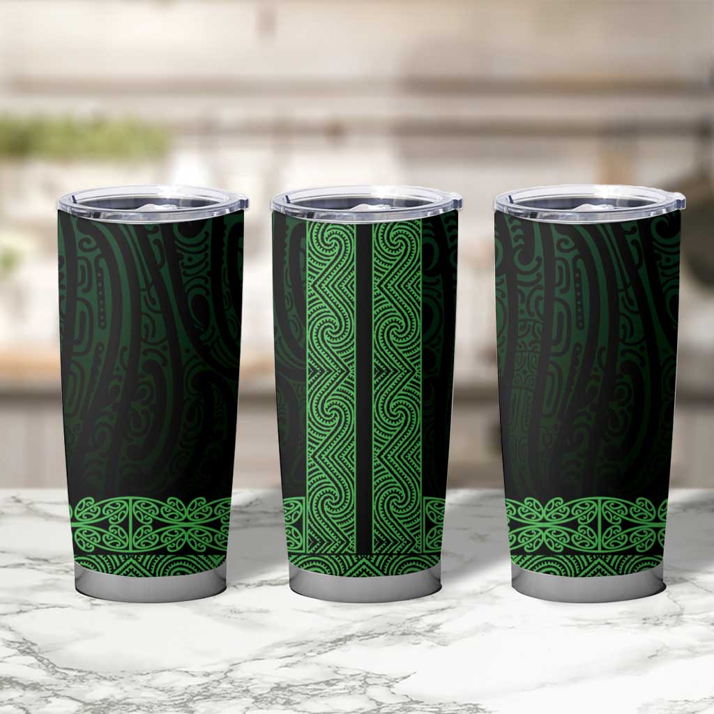 New Zealand Maori Kowhaiwhai Tumbler Cup Kakariki Maui and Mangopare