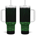 New Zealand Maori Kowhaiwhai Tumbler With Handle Kakariki Maui and Mangopare