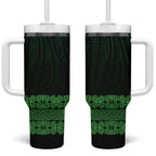 New Zealand Maori Kowhaiwhai Tumbler With Handle Kakariki Maui and Mangopare