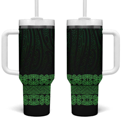 New Zealand Maori Kowhaiwhai Tumbler With Handle Kakariki Maui and Mangopare
