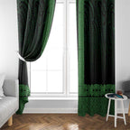 New Zealand Maori Kowhaiwhai Window Curtain Kakariki Maui and Mangopare