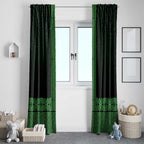 New Zealand Maori Kowhaiwhai Window Curtain Kakariki Maui and Mangopare