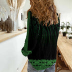 New Zealand Maori Kowhaiwhai Women Casual Shirt Kakariki Maui and Mangopare