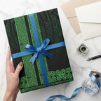 New Zealand Maori Kowhaiwhai Wrapping Paper Kakariki Maui and Mangopare - Aussie Hoodie