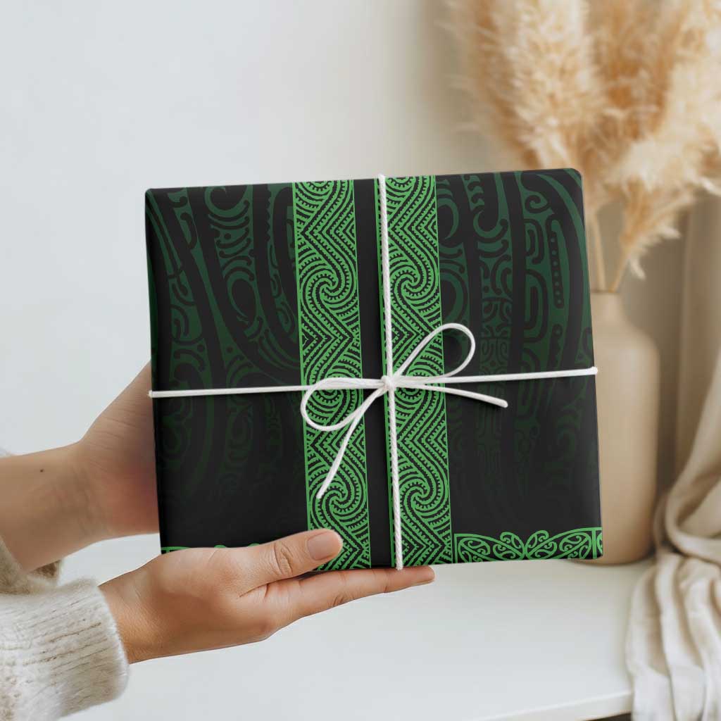 New Zealand Maori Kowhaiwhai Wrapping Paper Kakariki Maui and Mangopare - Aussie Hoodie