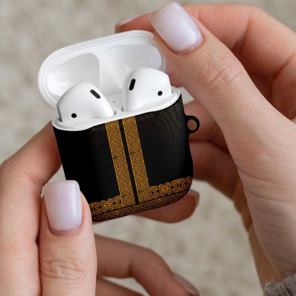 New Zealand Maori Kowhaiwhai AirPods Case Karaka Maui and Mangopare - Aussie Hoodie