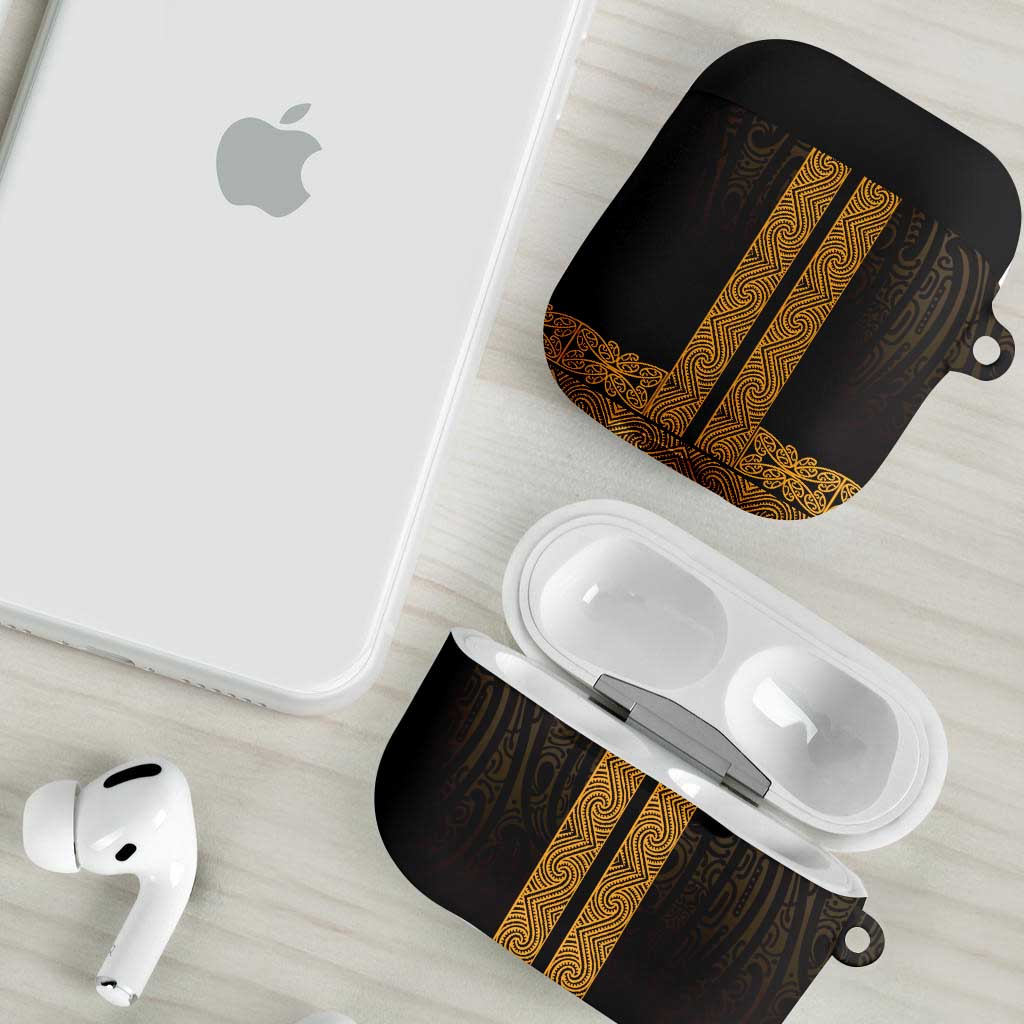 New Zealand Maori Kowhaiwhai AirPods Case Karaka Maui and Mangopare - Aussie Hoodie