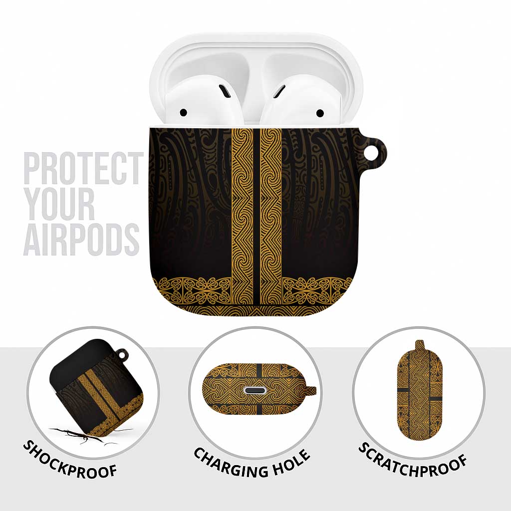 New Zealand Maori Kowhaiwhai AirPods Case Karaka Maui and Mangopare - Aussie Hoodie