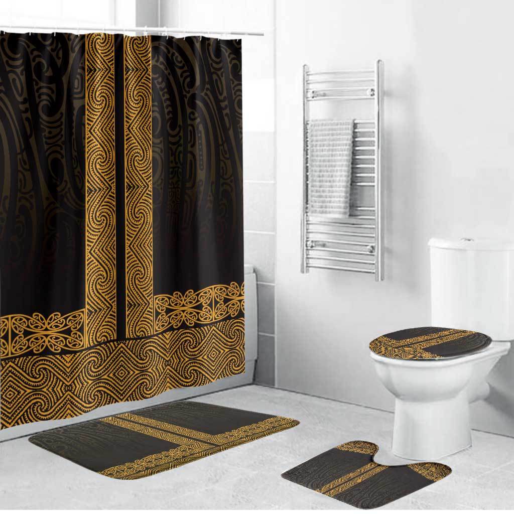 New Zealand Maori Kowhaiwhai Bathroom Set Karaka Maui and Mangopare - Aussie Hoodie