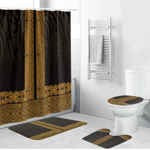 New Zealand Maori Kowhaiwhai Bathroom Set Karaka Maui and Mangopare - Aussie Hoodie