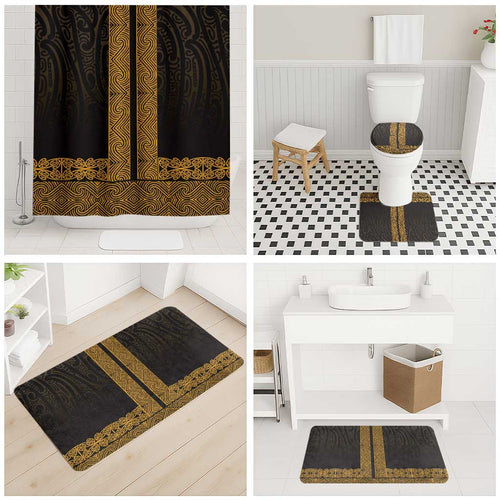 New Zealand Maori Kowhaiwhai Bathroom Set Karaka Maui and Mangopare - Aussie Hoodie