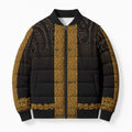 New Zealand Maori Kowhaiwhai Bomber Puffer Jacket Karaka Maui and Mangopare - Aussie Hoodie