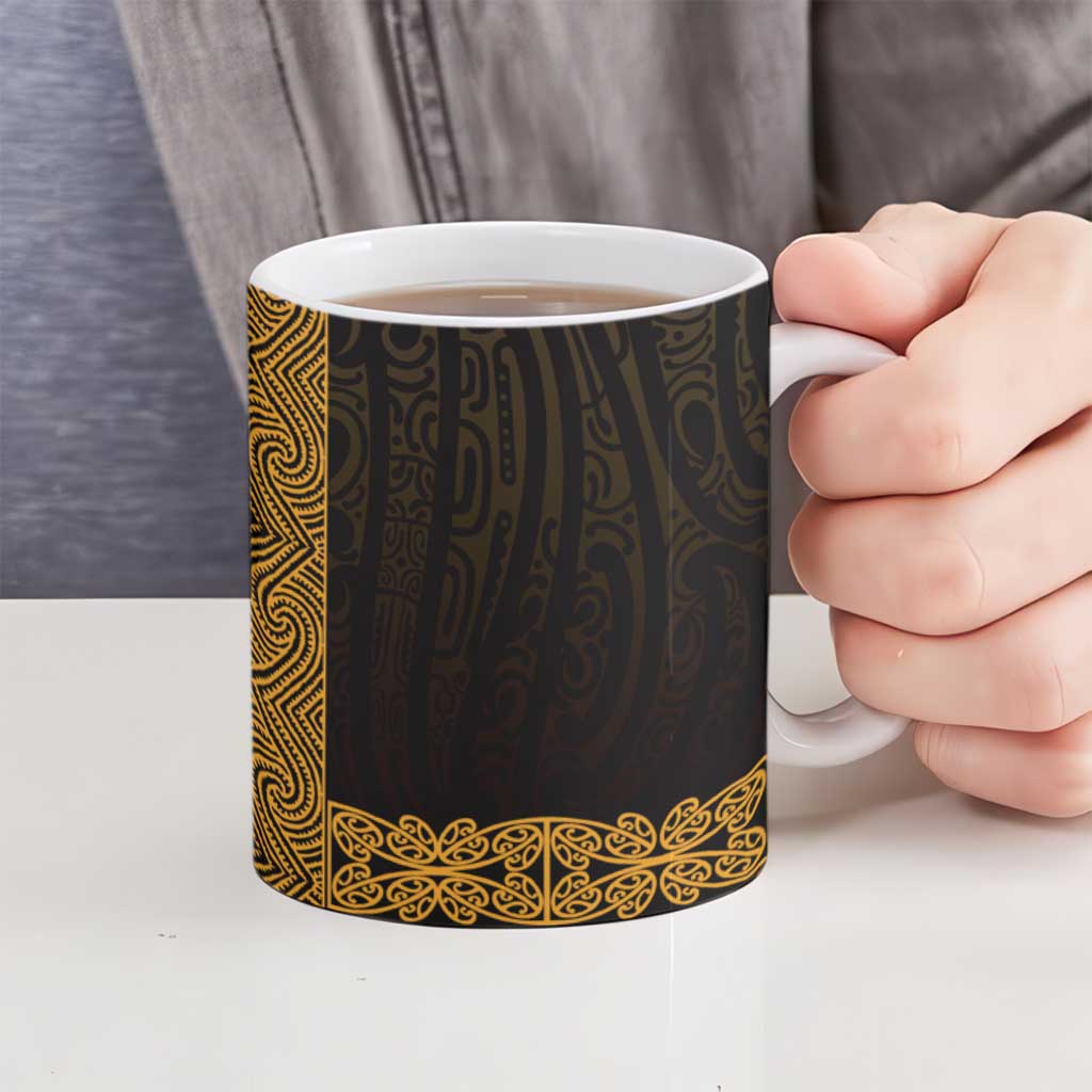 New Zealand Maori Kowhaiwhai Ceramic Mug Karaka Maui and Mangopare - Aussie Hoodie