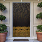 New Zealand Maori Kowhaiwhai Door Cover Karaka Maui and Mangopare - Aussie Hoodie