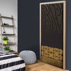 New Zealand Maori Kowhaiwhai Door Cover Karaka Maui and Mangopare - Aussie Hoodie