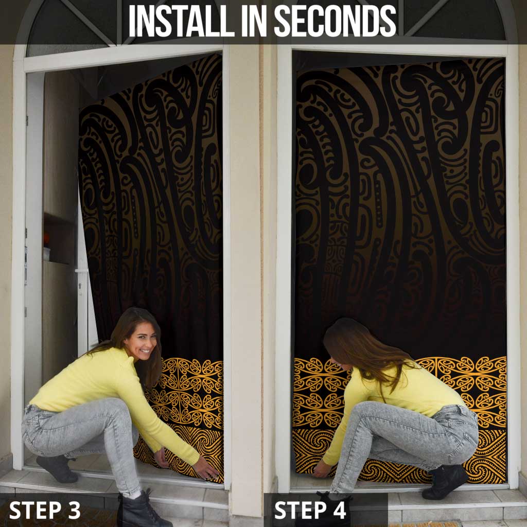 New Zealand Maori Kowhaiwhai Door Cover Karaka Maui and Mangopare - Aussie Hoodie
