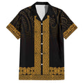 New Zealand Maori Kowhaiwhai Family Matching Long Sleeve Bodycon Dress and Hawaiian Shirt Karaka Maui and Mangopare