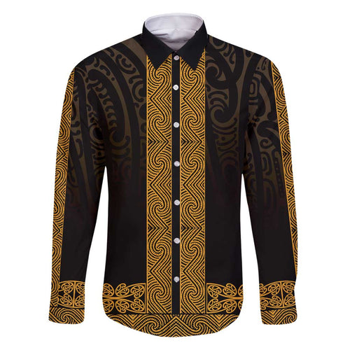 New Zealand Maori Kowhaiwhai Family Matching Off Shoulder Maxi Dress and Hawaiian Shirt Karaka Maui and Mangopare