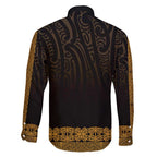 New Zealand Maori Kowhaiwhai Family Matching Puletasi and Hawaiian Shirt Karaka Maui and Mangopare