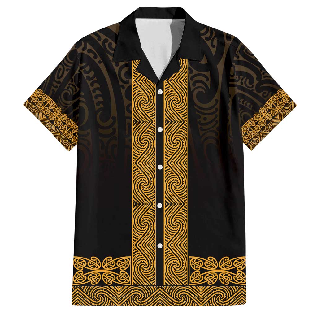 New Zealand Maori Kowhaiwhai Family Matching Summer Maxi Dress and Hawaiian Shirt Karaka Maui and Mangopare