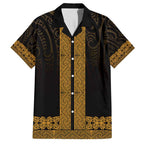 New Zealand Maori Kowhaiwhai Family Matching Summer Maxi Dress and Hawaiian Shirt Karaka Maui and Mangopare