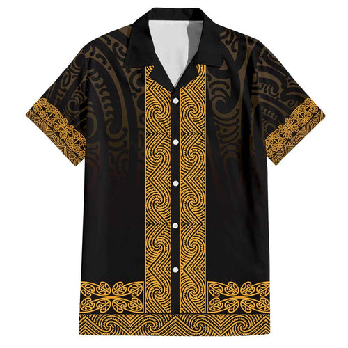 New Zealand Maori Kowhaiwhai Family Matching Summer Maxi Dress and Hawaiian Shirt Karaka Maui and Mangopare