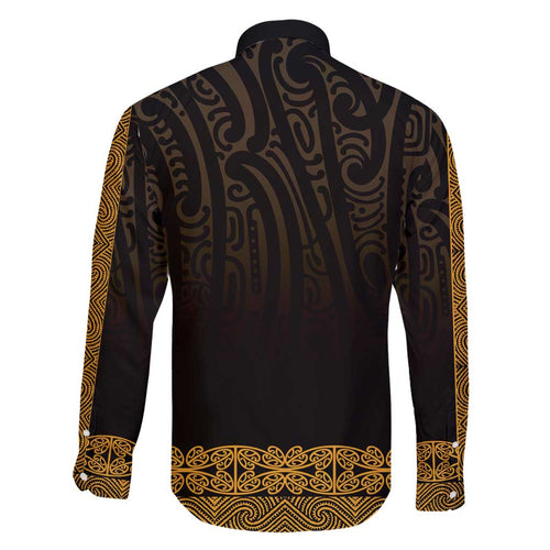 New Zealand Maori Kowhaiwhai Family Matching Summer Maxi Dress and Hawaiian Shirt Karaka Maui and Mangopare