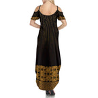 New Zealand Maori Kowhaiwhai Family Matching Summer Maxi Dress and Hawaiian Shirt Karaka Maui and Mangopare