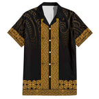 New Zealand Maori Kowhaiwhai Hawaiian Shirt Karaka Maui and Mangopare