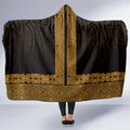 New Zealand Maori Kowhaiwhai Hooded Blanket Karaka Maui and Mangopare