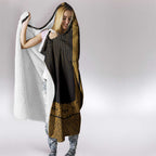 New Zealand Maori Kowhaiwhai Hooded Blanket Karaka Maui and Mangopare