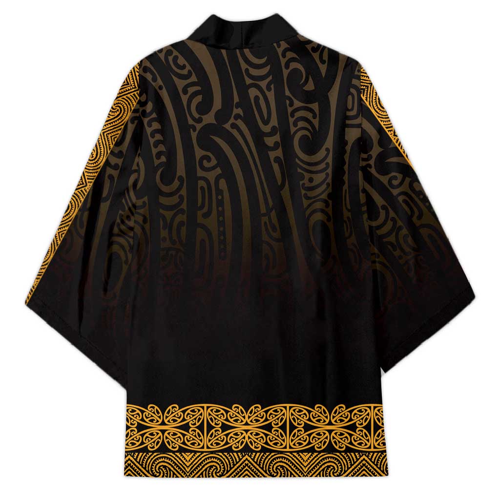 New Zealand Maori Kowhaiwhai Kimono Karaka Maui and Mangopare - Aussie Hoodie