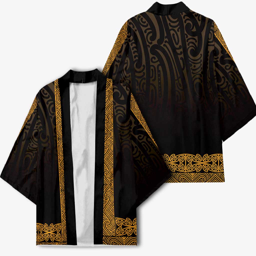 New Zealand Maori Kowhaiwhai Kimono Karaka Maui and Mangopare - Aussie Hoodie