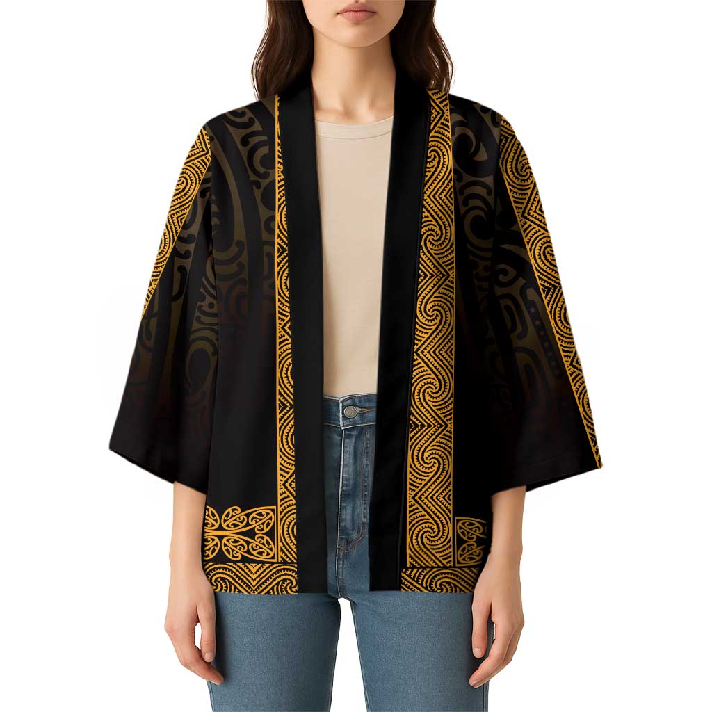 New Zealand Maori Kowhaiwhai Kimono Karaka Maui and Mangopare - Aussie Hoodie
