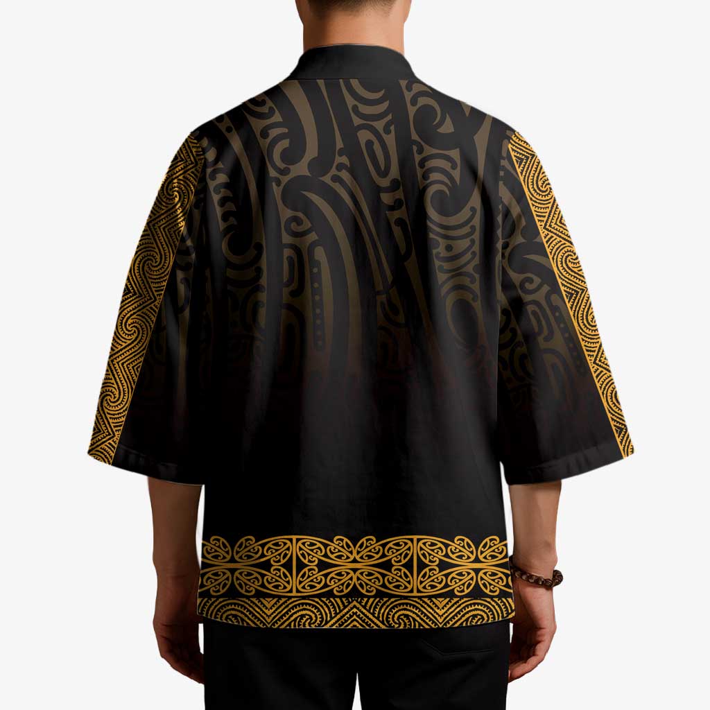New Zealand Maori Kowhaiwhai Kimono Karaka Maui and Mangopare - Aussie Hoodie
