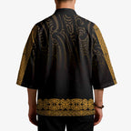 New Zealand Maori Kowhaiwhai Kimono Karaka Maui and Mangopare - Aussie Hoodie