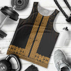 New Zealand Maori Kowhaiwhai Men Tank Top Karaka Maui and Mangopare