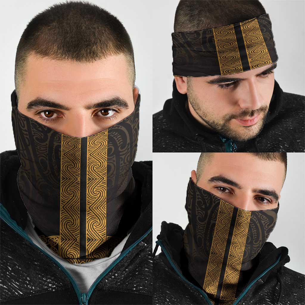 New Zealand Maori Kowhaiwhai Neck Gaiter Karaka Maui and Mangopare - Aussie Hoodie