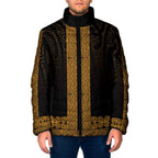 New Zealand Maori Kowhaiwhai Padded Jacket Karaka Maui and Mangopare - Aussie Hoodie