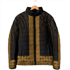 New Zealand Maori Kowhaiwhai Padded Jacket Karaka Maui and Mangopare - Aussie Hoodie
